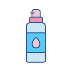Stylized bottle with pump for personal hygiene products