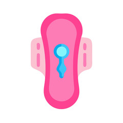 Feminine hygiene flat design illustration of sanitary napkin