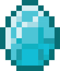 Pixel art blue diamond gem resource icon