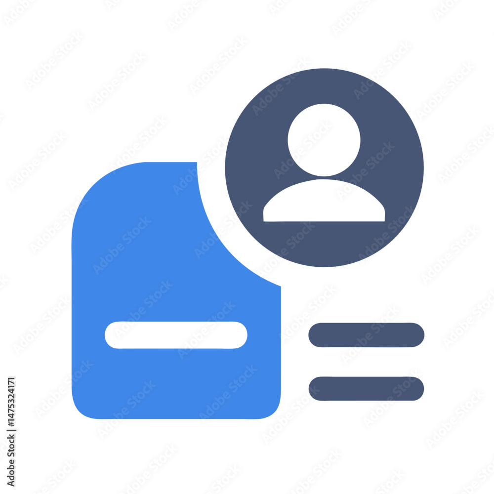 Poster simple delete user icon with profile image and lines