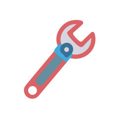 Wrench illustration for maintenance and repair concept graphic