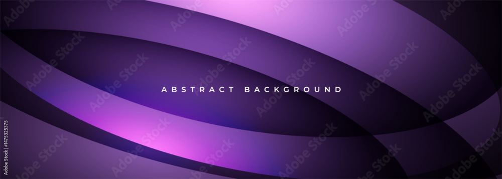 Aufkleber abstract modern purple background with curves and shadows. vector illustration wide backdrop graphic