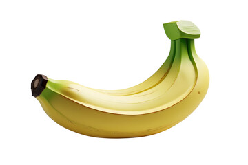 Ripe Yellow Banana Isolated on White Background  High-Resolution Stock Photo