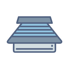 Flat design vector icon of Japanese Torii gate