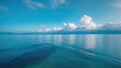 Obraz premium Gorgeous landscape showcasing the serene sea and azure sky at a famous health resort