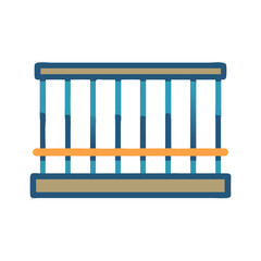 Abstract minimalist fence illustration on a White Background