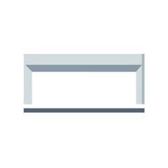 Minimalist representation of a structure isolated against White Background