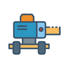 Industrial laser level equipment icon on White Background graphic