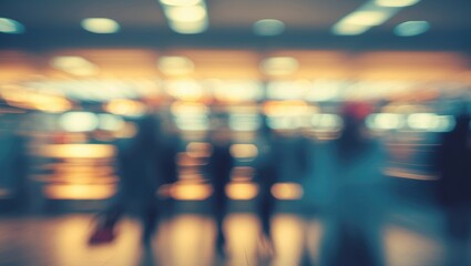 Defocused view of a retail shop with abstract lighting