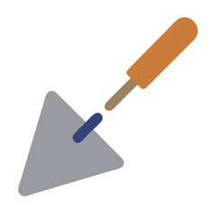 Simple trowel illustration on White Background, design and tools