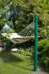 Hammock, rest and recreation in the garden.
