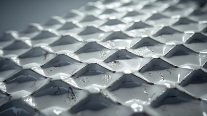 Naklejka premium White metal panel with checker grip design