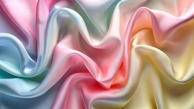 Pastel Rainbow Silk Fabric Texture