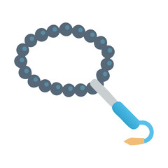 Vector illustration of prayer beads on a White Background