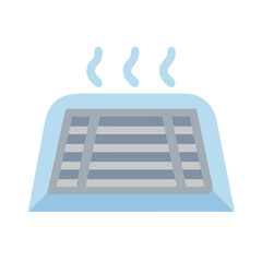 Simple hot tub spa illustration with steam design