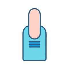 Simple manicure design showcasing nail care and beauty concept