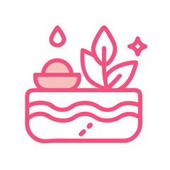 Organic skincare product illustration for health and beauty brand