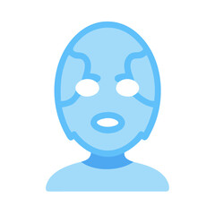 Abstract avatar head icon with blue gradient design