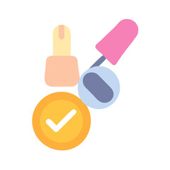 Approved Nail Polish Application on a Black Background