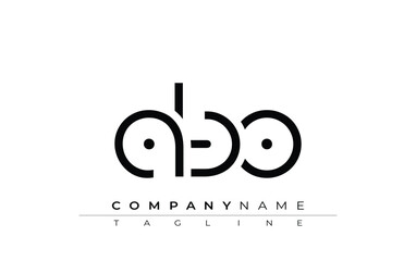 ABO abstract letter design. Modern Business Logo Design With Abstract Typography and Contemporary Style