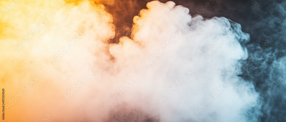 Wall mural ethereal smoke texture background with gradient lighting abstract design concept studio shot atmosph