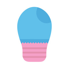 Stylized light bulb illustration with pink and blue colors