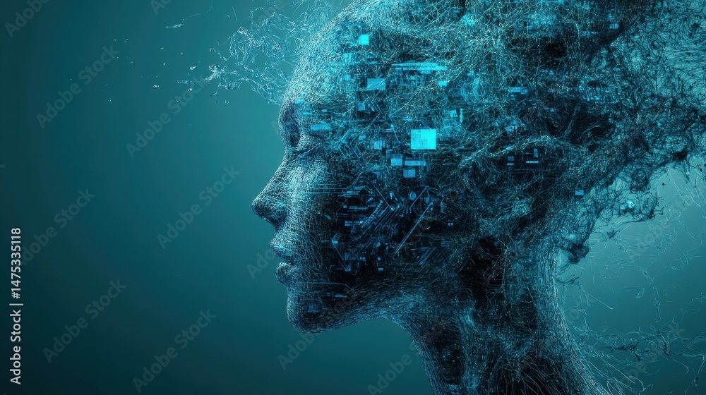 Poster 3d rendering of abstract technology concept. futuristic cyberspace background,abstract 3d rendering 