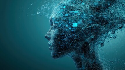 3D rendering of abstract technology concept. Futuristic cyberspace background,Abstract 3d rendering of data processing. Futuristic technology style.Generative Ai