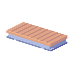 Isometric minimalist platform icon isolated against a White Background