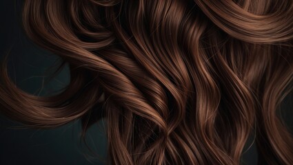Fototapeta premium Abstract background highlighting thick, textured brown hair