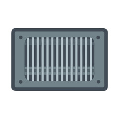 Gray ventilation grate illustration on White Background for design