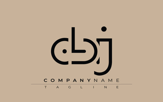 CBJ abstract letter design. Modern Business Logo Design With Abstract Typography and Contemporary Style