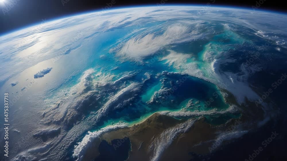 Sticker the earth as seen from space. this image elements provided by ai.