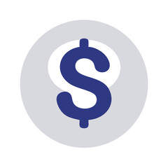 Isolated graphic dollar sign icon for business themes