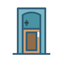 Stylized icon of an interior door with geometric shapes