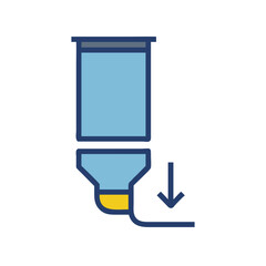 Icon Illustration of Pet Automatic Feeder on White Background
