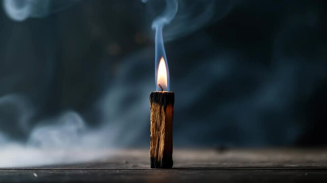 Palo Santo, a revered holy tree stick, produces fragrant smoke when ignited.