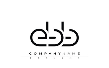 EBB abstract letter design. Modern Business Logo Design With Abstract Typography and Contemporary Style