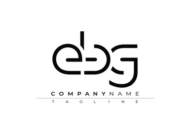 EBG abstract letter design. Modern Business Logo Design With Abstract Typography and Contemporary Style