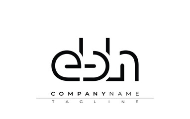 EBH abstract letter design. Modern Business Logo Design With Abstract Typography and Contemporary Style