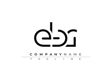EBR abstract letter design. Modern Business Logo Design With Abstract Typography and Contemporary Style