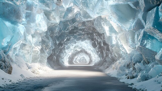 Explore the frozen cave: a journey through icy landscapes and winter wonderland scenery for adventurers