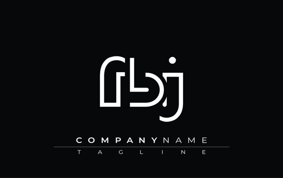 FBJ abstract letter design. Modern Business Logo Design With Abstract Typography and Contemporary Style