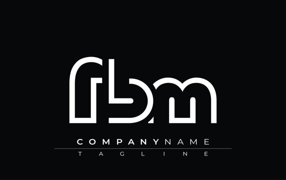 FBM abstract letter design. Modern Business Logo Design With Abstract Typography and Contemporary Style
