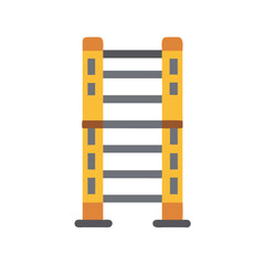 Ladder Icon Illustration Flat Design Style on White Background