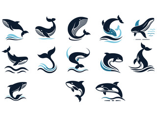 Whale Vector Icon Pack