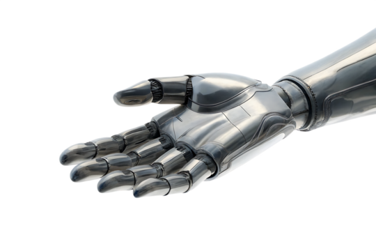 A robot hand isolated on white background PNG