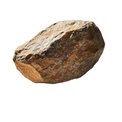 Obraz premium Isolated boulder, close up view on transparent background