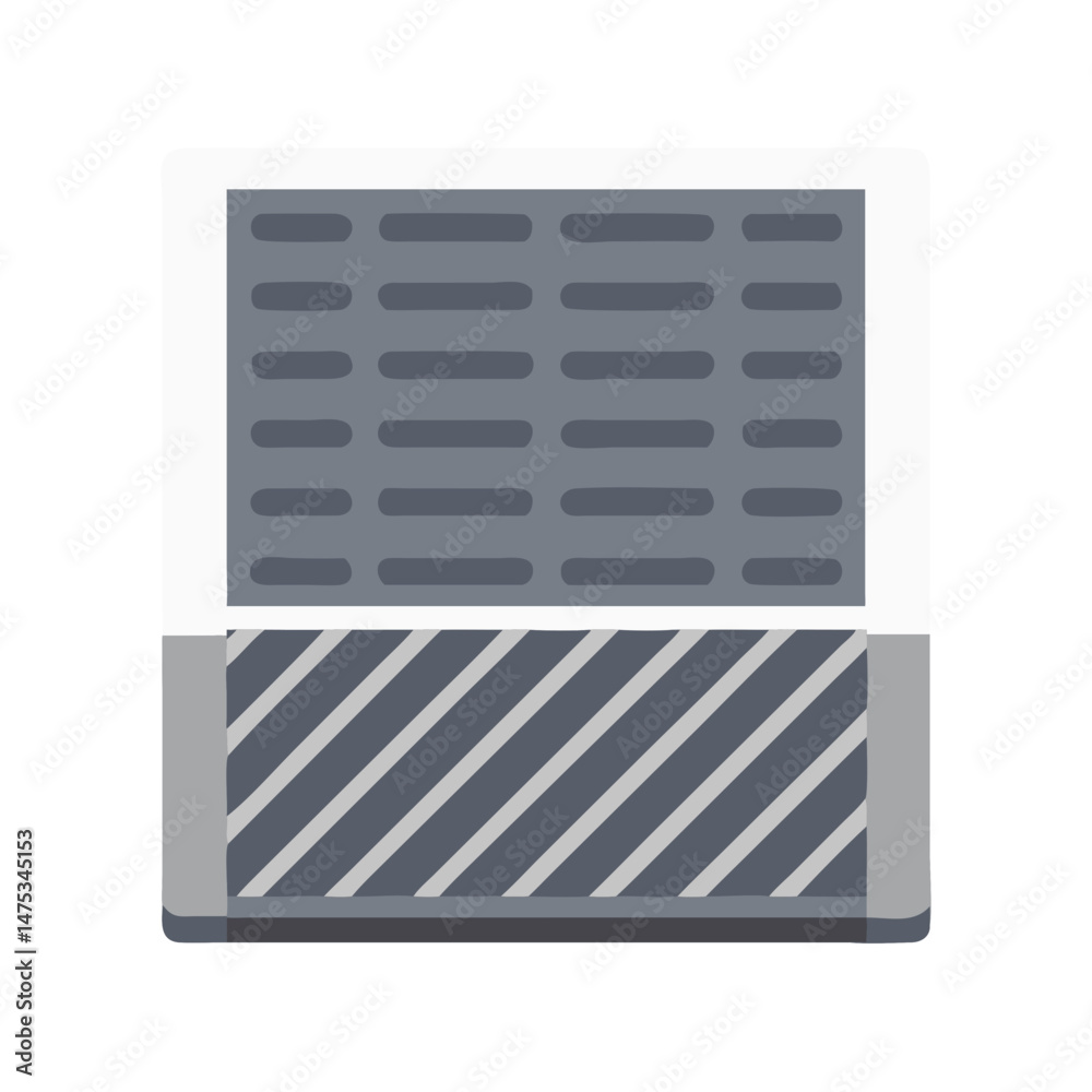 Poster flat design icon showing a data storage device