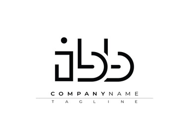 IBB abstract letter design. Modern Business Logo Design With Abstract Typography and Contemporary Style